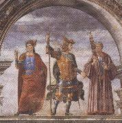 Sandro Botticelli Domenico Ghirlandaio and Assistants,The Roman heroes Decius Mure,Scipio and Cicero (mk36) France oil painting artist